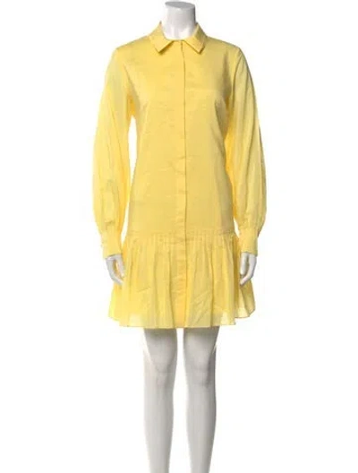 Pre-owned Kobi Halperin Mini Dress In Yellow