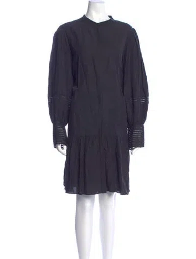 Pre-owned Kobi Halperin Mock Neck Midi Length Dress In Blue