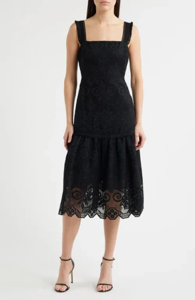 Kobi Halperin Mona Lace Fit & Flare Midi Dress