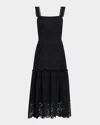 Kobi Halperin Mona Square-neck Lace Midi Dress