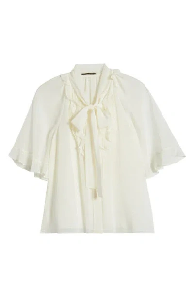 KOBI HALPERIN KOBI HALPERIN MONACO RUFFLE TIE NECK TOP
