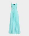 Kobi Halperin Morgan Pleated Crossover Maxi Dress In Capri