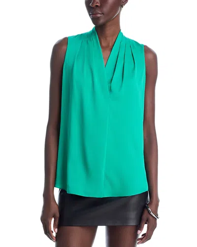 Kobi Halperin Nellie Silk-blend Pleated Blouse - Exclusive In Green