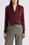 Kobi Halperin Nellie Silk-blend Pleated Blouse - Exclusive In Mulberry