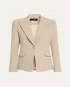 Kobi Halperin Nerys Single-button Canvas Jacket In Beige