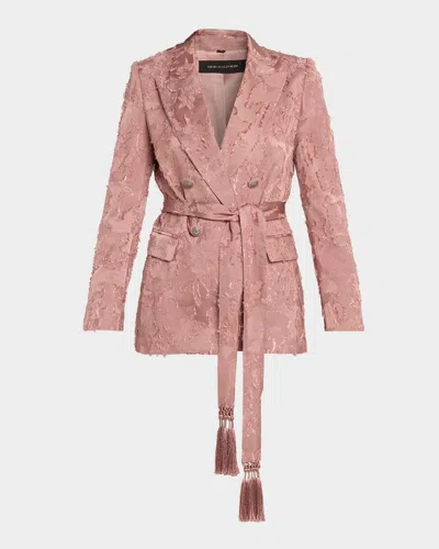 Kobi Halperin Nia Double-breasted Jacquard Jacket In Pink