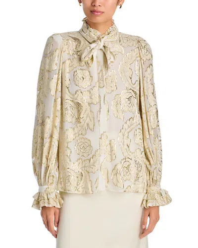 Kobi Halperin Niosha Tie Neck Blouse In Neutral