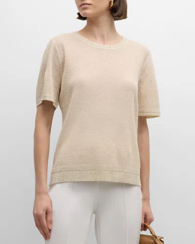 Kobi Halperin Noa Sequin-embellished Crewneck Sweater In Neutral