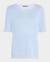 Kobi Halperin Noa Sequin-embellished Crewneck Sweater In Light Blue