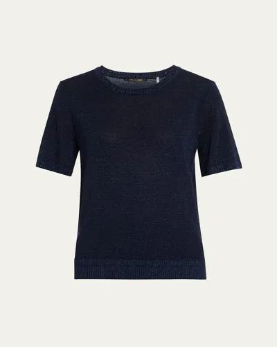 Kobi Halperin Noa Sequin-embellished Crewneck Sweater In Navy