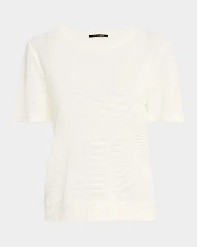 Kobi Halperin Noa Sequin-embellished Crewneck Sweater In White