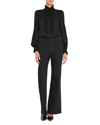 Kobi Halperin North Tie Neck Silk Blend Blouse In Black