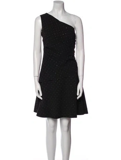 Pre-owned Kobi Halperin One-shoulder Mini Dress In Black