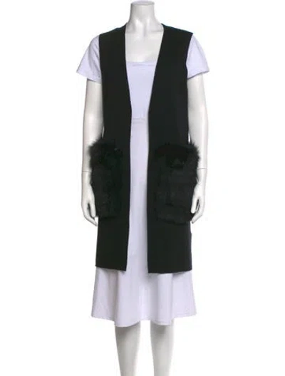 Pre-owned Kobi Halperin Open Front Sweater In Black
