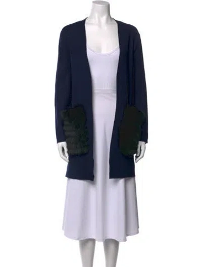Pre-owned Kobi Halperin Open Front Sweater In Blue