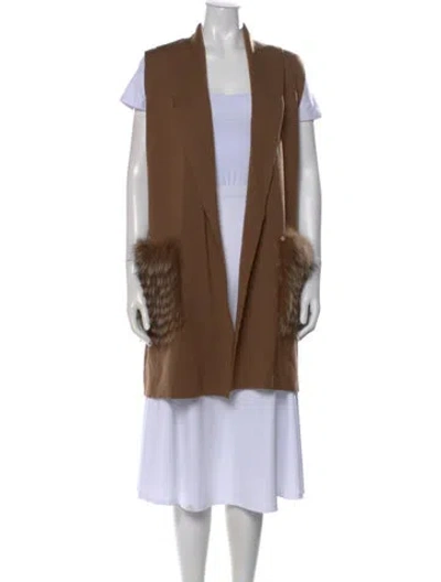 Pre-owned Kobi Halperin Open Front Sweater In Brown