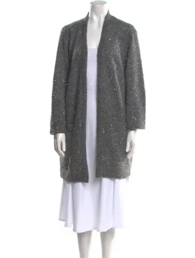 Pre-owned Kobi Halperin Open Front Sweater In Gray