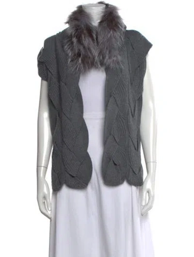 Pre-owned Kobi Halperin Open Front Sweater In Grey
