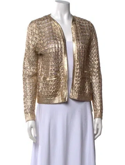 Pre-owned Kobi Halperin Open Front Sweater In Neutrals