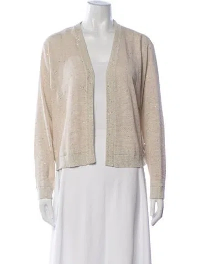 Pre-owned Kobi Halperin Open Front Sweater In Neutrals