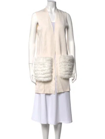 Pre-owned Kobi Halperin Open Front Sweater In Neutrals