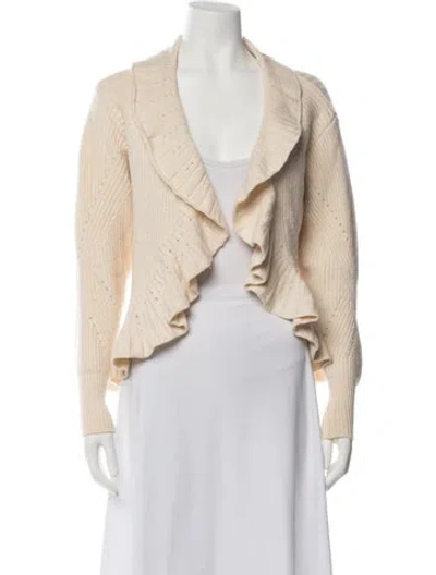Pre-owned Kobi Halperin Open Front Sweater In Neutrals