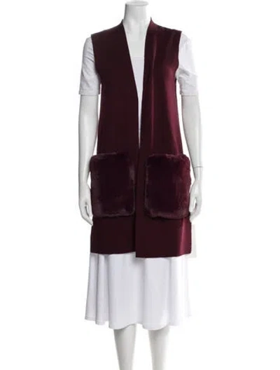 Pre-owned Kobi Halperin Open Front Sweater W/ Tags In Burgundy