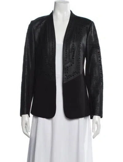Pre-owned Kobi Halperin Patterned Blazer In Black