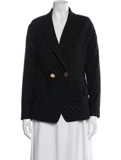 Pre-owned Kobi Halperin Patterned Blazer In Black