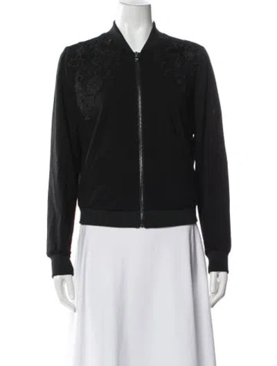 Pre-owned Kobi Halperin Patterned Bomber Jacket In Black