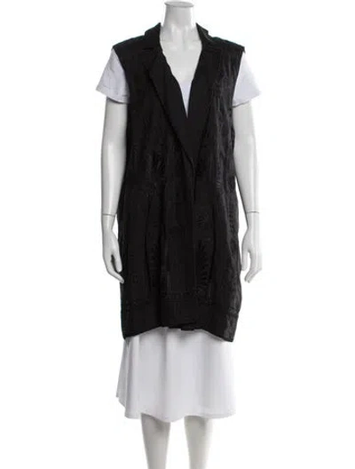 Pre-owned Kobi Halperin Patterned Vest In Black