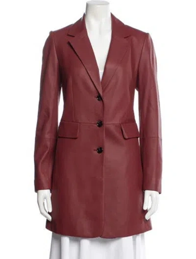 Pre-owned Kobi Halperin Peacoat In Burgundy