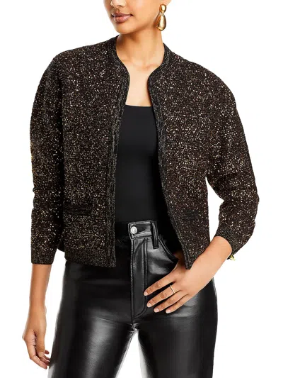 Kobi Halperin Penelope Womens Metallic Sequined Cardigan Sweater In Multi