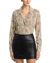 Kobi Halperin Piper Button Down Blouse In Ecru In Multi