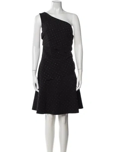 Pre-owned Kobi Halperin Printed Knee-length Dress In Black