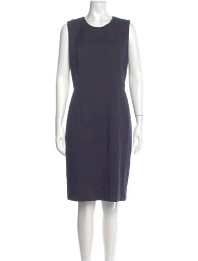Pre-owned Kobi Halperin Printed Knee-length Dress In Blue
