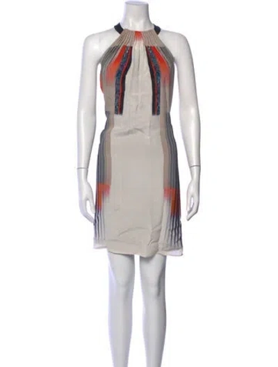 Pre-owned Kobi Halperin Printed Knee-length Dress In Neutral