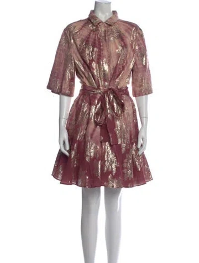 Pre-owned Kobi Halperin Printed Knee-length Dress In Pink
