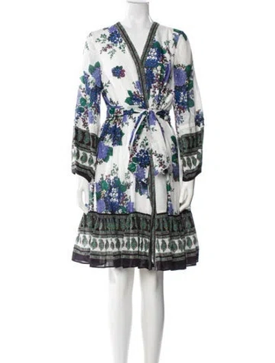 Pre-owned Kobi Halperin Printed Knee-length Dress In White