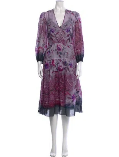 Pre-owned Kobi Halperin Printed Midi Length Dress In Multi