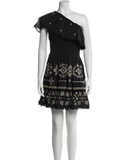 Pre-owned Kobi Halperin Printed Mini Dress In Black