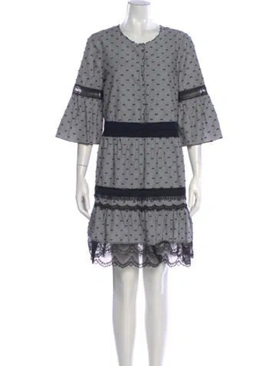 Pre-owned Kobi Halperin Printed Mini Dress In Black
