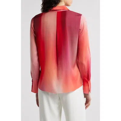 Kobi Halperin Printed Silk Blend Button-up Shirt In Poppy Multi