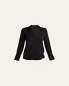 Kobi Halperin Rebekah Long-sleeve Silk Blouse In Black