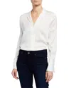 Kobi Halperin Rebekah Long-sleeve Silk Blouse In Ivory