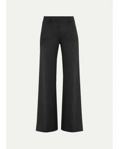Kobi Halperin Reese Straight Double-knit Ponte Pants In Dark Grey