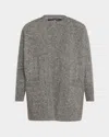 Kobi Halperin Reeve Open-front Sequin Cardigan In Grey Melange