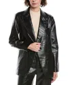 Kobi Halperin Rein Croc Blazer Jacket In Black