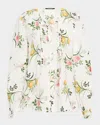 Kobi Halperin Ren Floral-print Cutout Blouse