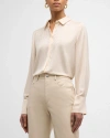 Kobi Halperin Renana Rhinestone Button-down Blouse In Canvas